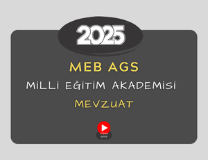 2025- MEB AGS MEVZUAT ( TEK DERS) ( AKŞAM GRUBU)