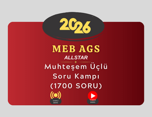 2026-MEBAGS-Muhteşem Üçlü Soru Kampı (1700 SORU)